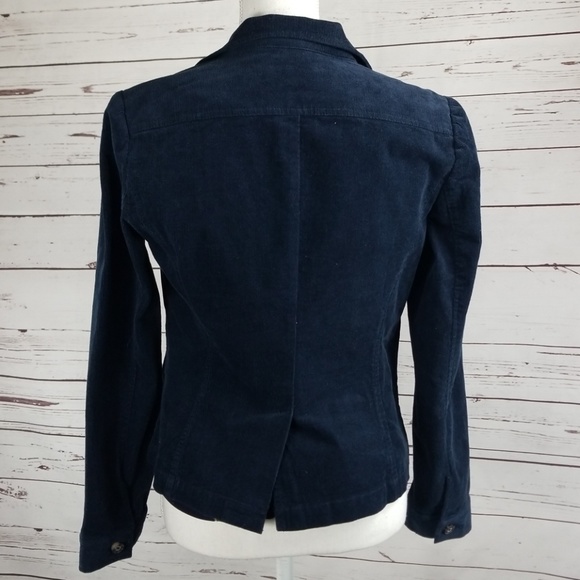 Navy Blue corduroy Per Se Blazer Size Small - Picture 3 of 6